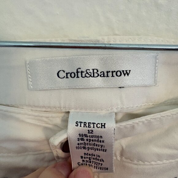 Croft & Barrow White Skort w/ Navy Anchor Embroidery | Size 12 - Picture 5 of 5